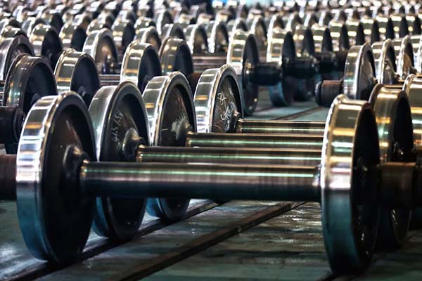 Wheelsets in factory